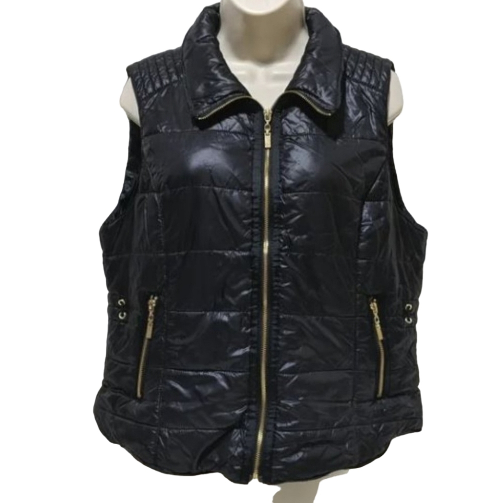 Like New Womens OSO Casuals Black Puffer Vest